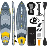 Rebel Planche de stand-up paddle gonflable avec siège flottant, 335 cm, ensemble de pagaie