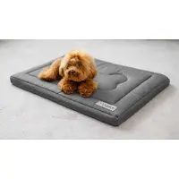 Welsti Lit pour chien, matelas pour chien, gris foncé M 70x50