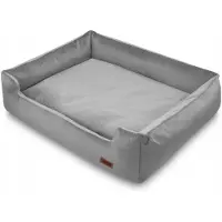 HUGGY DOGGY Lit classique PREMIUM pour chien, gris, tissu, dormir XL