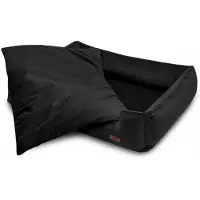 HUGGY DOGGY Lit pour un petit chien pour la voiture ou la maison, noir, doux, S