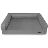 HUGGY DOGGY Lit pour chien avec housse, lit orthopédique, matelas L
