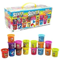 SCENTOS Set aus duftendem kinetischem Sand + Knete, 8-teilig.