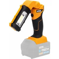 JCB | Lampe LED, 18V, 3W, 220 lumens, sans batterie, lampe de travail sur batterie, lampe de travail, lampe à main, lampe d'atelier