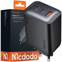 Mcdodo Chargeur secteur Bloc d'alimentation 3X USB-C PD USB 100 W Noir