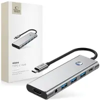 Tech-Protect Hb04 Adaptateur Hub 9In1 Type-C + Usb2.0 + Usb3.0 + Hdmi 4K 60Hz + Sd/Tf + Pd100W + Av3.5 Space Grey