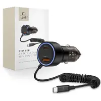 Tech-Protect Cc05 2-Port Car Charger Pd60W + Cable Black