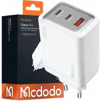 Mcdodo Chargeur secteur Bloc d'alimentation 3X USB-C PD USB 100 W Blanc