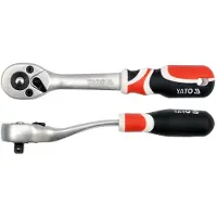 YATO Clé à cliquet - - YT - 1/4'' - Acier au chrome vanadium - Ergonomique et incurvée