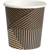 Abena Hot cup Lines, Gastro, 6cm, Ø6.2cm, 10 cl, 12 cl, brown, paperboard/PE, 4 oz (25x)