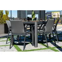 Bolzano Table de jardin extensible Kastello 149x97/149cm anthracite