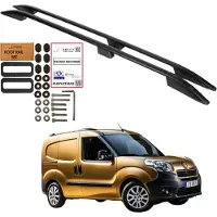 Erkul Barres de toit FIAT DOBLO COURTES A PARTIR DE 2010-2022 Noires Solide Durable