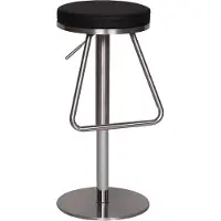 Wohnling Tabouret de bar Durable M6 acier inoxydable brossé noir ; WL1.291