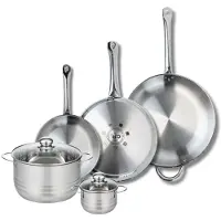 Elo Ensemble de 3 Poêles de cuisson 24, 28 et 32 cm et 2 faitouts 12 et 20 cm Profi Brillant