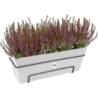 Elho Pot de Plante Rectangulaire Blanc Elho en Plastique - 50 cm