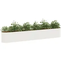 vidaXL Jardinière surélevée pour le jardin, blanche, 280 x 40 x 40 cm