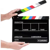 Caruba Clap de cinéma professionnel noir / couleur (marqueur pour tableau blanc)