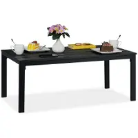 B2X Table de jardin rectangulaire aspect bois
