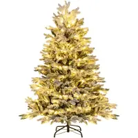 Northio Arbre de Noël artificiel de 135 cm avec neige et 688 pointes de branches mixtes