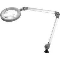 Waldmann Lampe loupe LED MLD, lentille de 3,5 dioptries, gradation continue, 12 W, 792 lm, 5000 K, profil aluminium