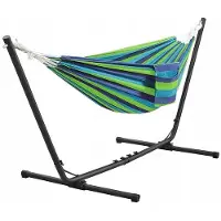 Yaheetech Hamac avec cadre multicolore pour 2-3 personnes, Max 205 kg