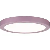 Paulmann Abia, panneau LED rond, diamètre 300 mm, 22W, 2700K, couleur violet pastel, plafonnier ultra-plat – Art. 70989