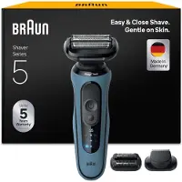 Braun Series 5, rasoir électrique pour hommes, modèle 52-A1820si, couleur bleu azur