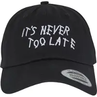 Mister tee Casquette 'Never Too Late' noir / blanc
