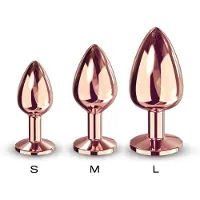 Dorcel Plug Diamond S - plug anal en aluminium, petit (or rose)