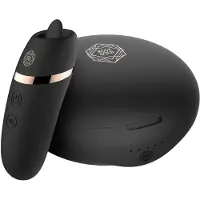 Rosy Gold - Stimulateur de léchage avec étui de recharge de luxe - Noir