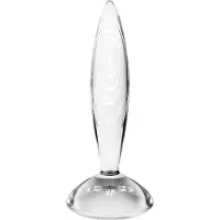 Satisfyer Sparkling Crystal - gode en verre nervuré - transparent
