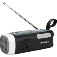 Technisat Radio à manivelle Viola – Radio d'urgence avec alimentation solaire et manivelle, batterie 4500 mAh, FM, Bluetooth