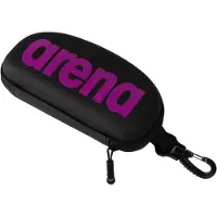 Arena tui de protection rigide pour lunettes de natation avec clip pour sac dos, noir/violet