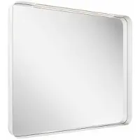 Ravak Miroir de salle de bain avec éclairage Strip 90 x 70 cm dans un cadre argenté X000001568