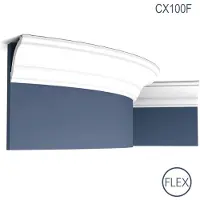ORAC Decor CX100F AXXENT Corniche flexible Moulure Cimaise Profil du mur | 2 m