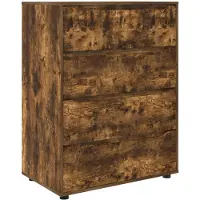 Syfax Armoires de rangement Chêne fumé 80 x 48 x 105 cm