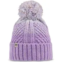 Buff Knitted & Fleece Beanie Violet