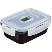 Luminarc Boîtes rectangulaires noires, avec couvercle, capacité de 82 cl - lot de 6
