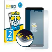 BROTECT Full-Cover Protection Mat (2 pcs, Huawei P Smart (2018)), Téléphone portable : film de protection, Transparent