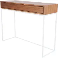 Jan Kurtz Konsoltisch DINA, Gestell: Stahlrohr weiss RAL9016 (34 x 34 x 78 cm)