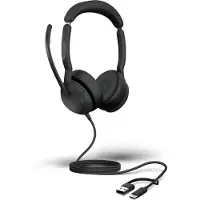 Jabra Evolve2 50 Casque Avec fil Arceau Bureau/Centre d'appels USB Type-C / USB Type-A Bluetooth Noir