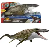 Jurassic World Jouet dinosaure Mosasaure, mâchoires mobiles, 45 cm