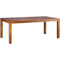 Wohnling Table à manger mumbai 200x100x76 cm table à manger sheesham en bois massif intemporel, table de cuisine rectangulaire, table de salle à manger en bois simple, grande table à manger en bois |