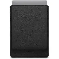 WOOLNUT Leather Sleeve -suojatasku 14" MacBook Pro, musta (14", Apple), Sac pour notebook, Noir