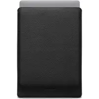 WOOLNUT Leather Sleeve -suojatasku 16" MacBook Pro, musta (16", Apple), Sac pour notebook, Noir