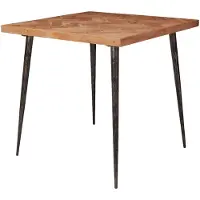 Wohnling Table de salle à manger LODI 80x76x80 cm bois massif acacia / métal