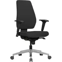 Amstyle Chaise de bureau Darius noir revêtement tissu Chaise pivotante avec mécanisme synchrone 3 points ; SPM1.280