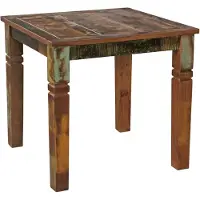 Wohnling Table de salle à manger KALKUTTA 80 x 80 x 76 cm Mango Shabby Chic