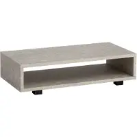 Wohnling Table basse 100x50x25 cm Sable Table basse aspect pierre Moderne Table de salon rectangulaire avec rangement Table de salon Beige Simple