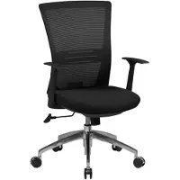 Amstyle Chaise de bureau Baseline noir Chaise de bureau Fauteuil de direction avec mécanisme synchrone & accoudoirs ; SPM1.285