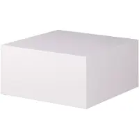 Wohnling Table basse MONOBLOC 60 x 60 x 30 cm MDF brillant blanc